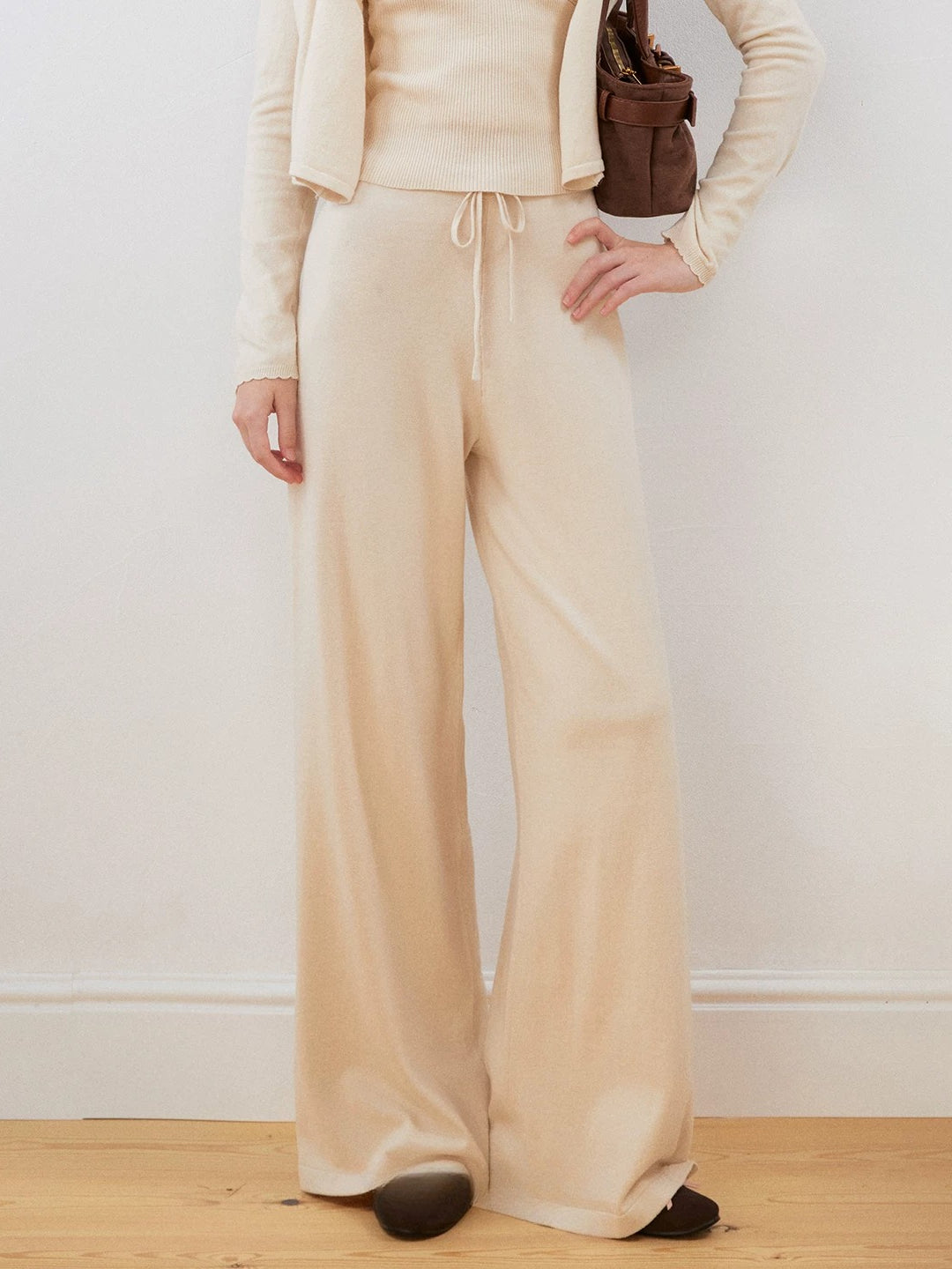 Knotted Wave Trim Knit Set