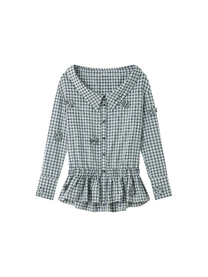 3D Floral Off-Shoulder Shirt