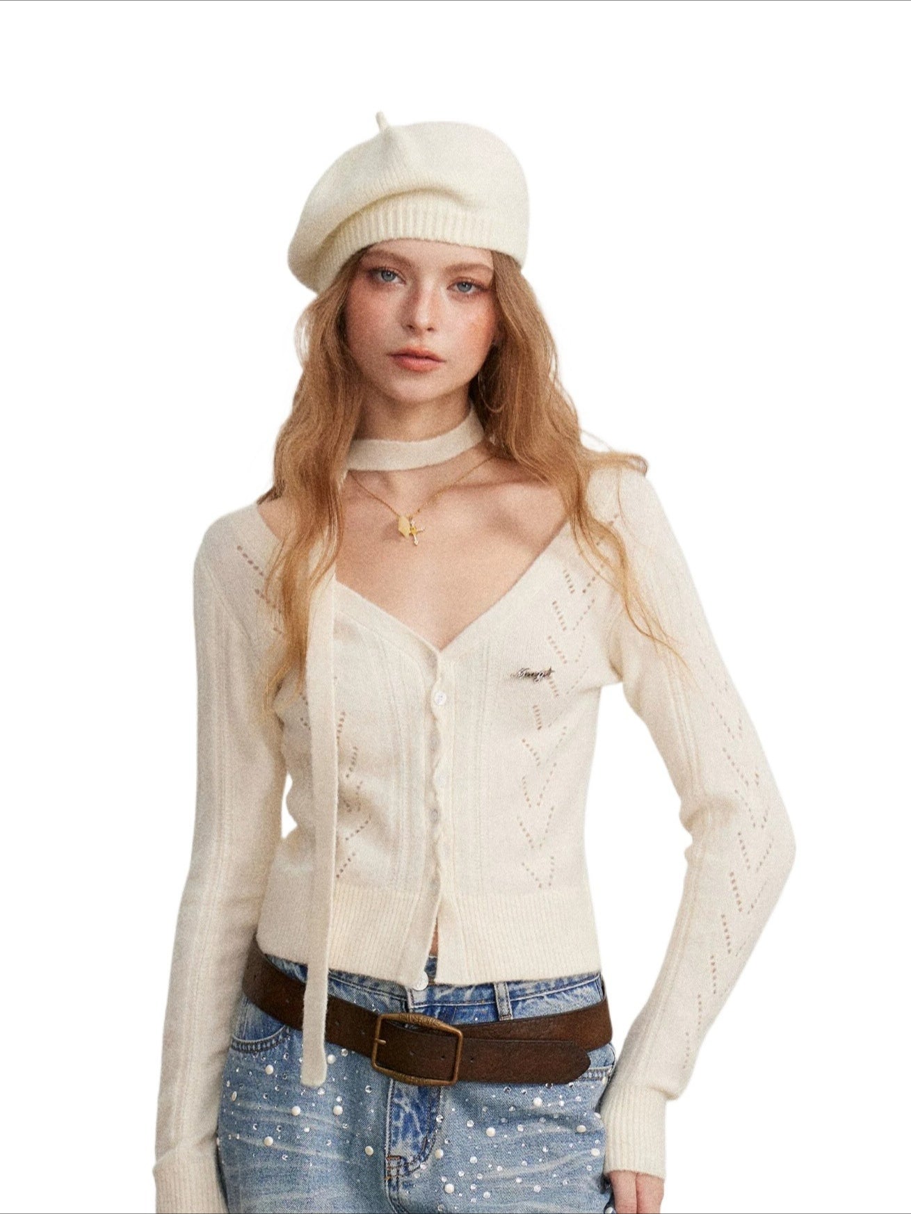 Reversible Cutout Knit Top