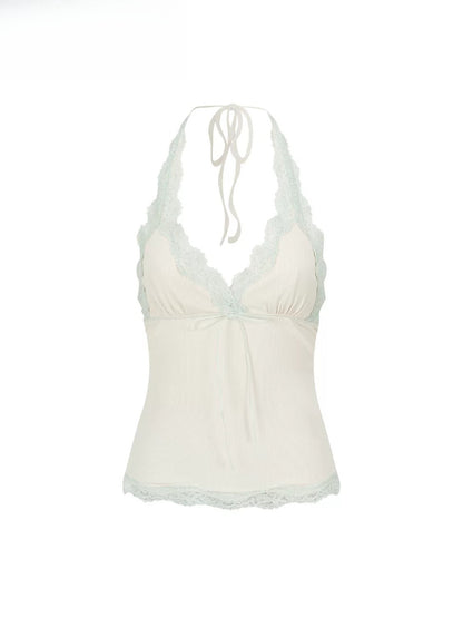 Lace Bow Halter Top
