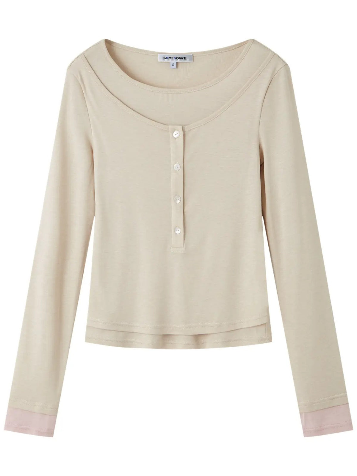 Contrast Cuff Layered Tee