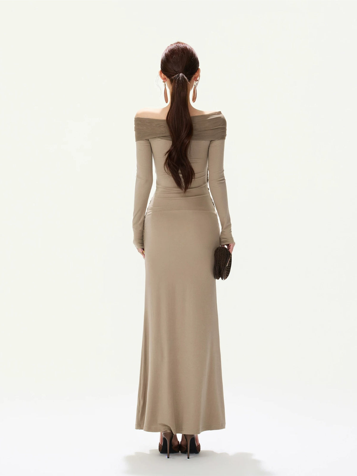 Mesh Shoulder Mermaid Dress