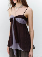 Apricot & Purple Catcher Chiffon Top