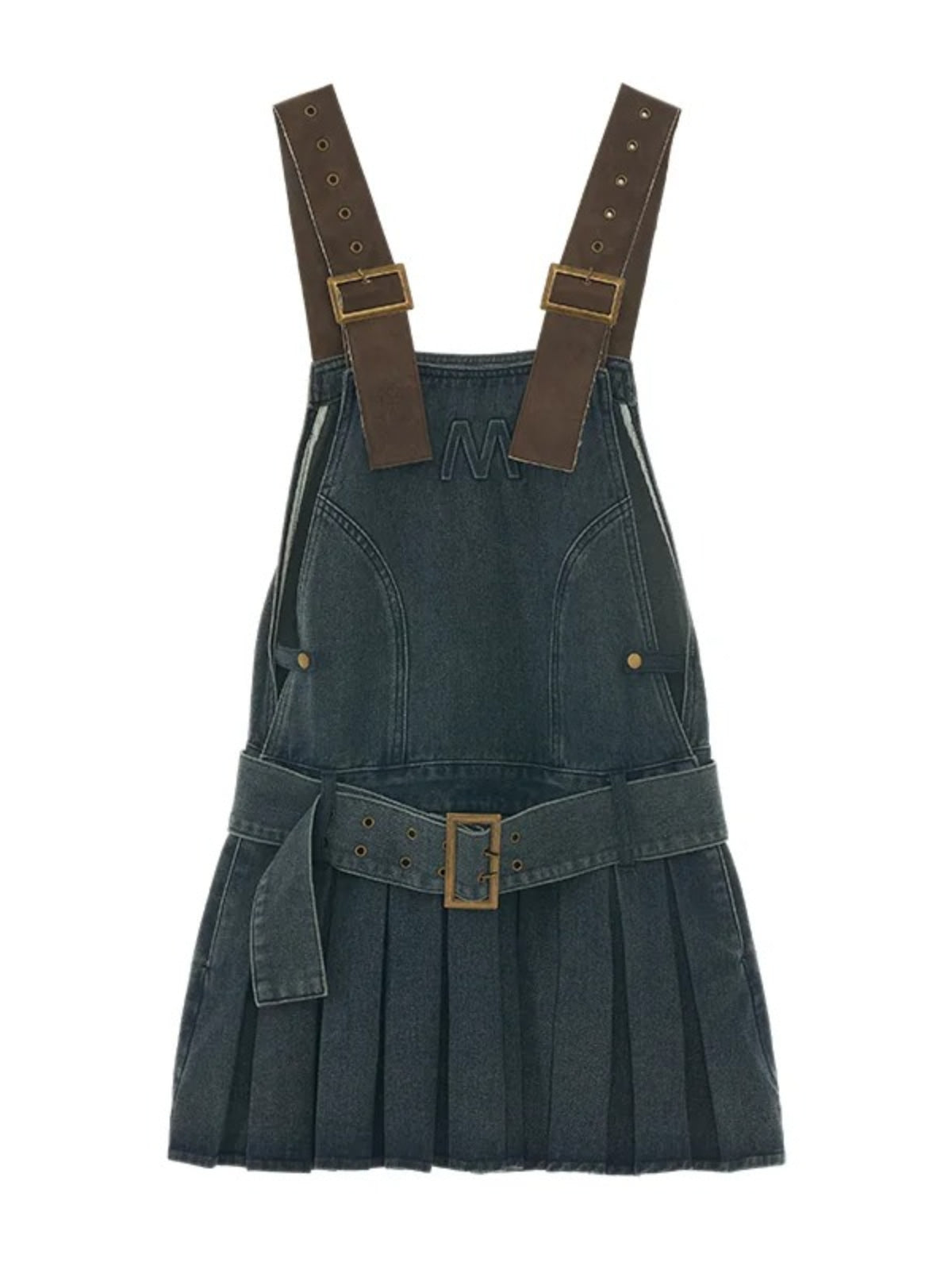 Vintage Denim Pinafore Mini Dress