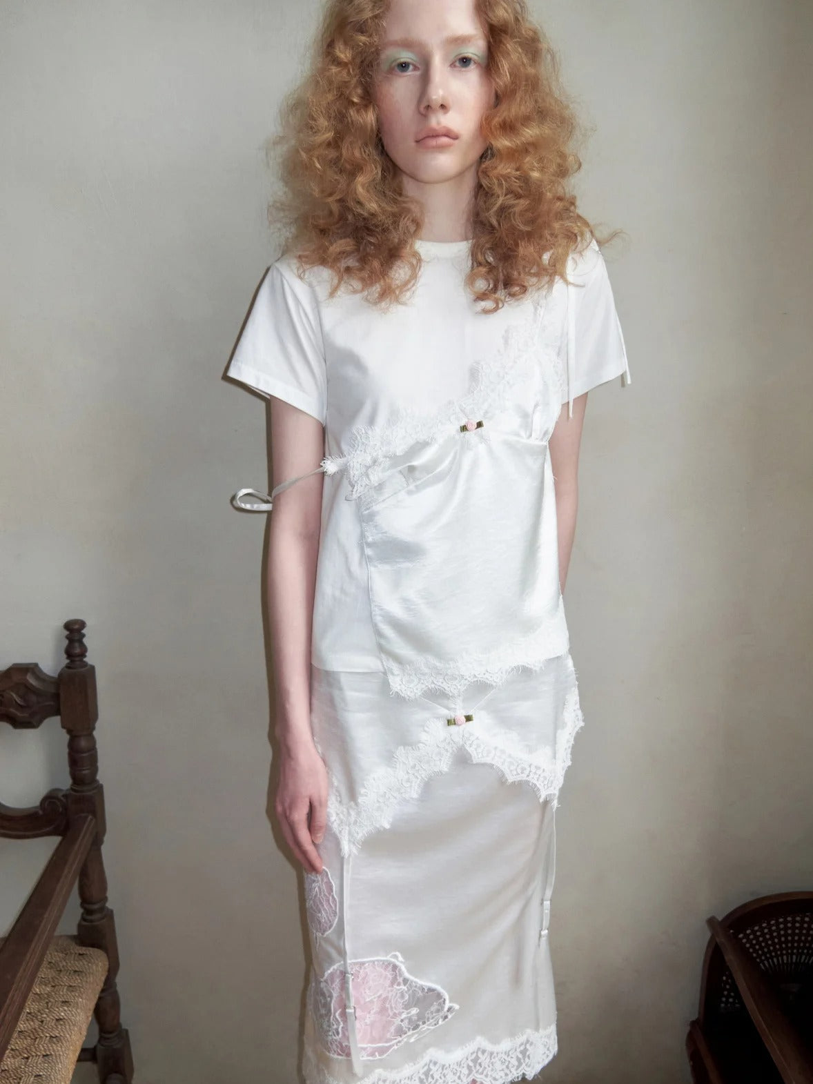 Satin Lace T-shirt