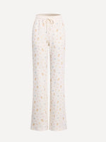 Floral Bear Bunny Off-Shoulder Sweatshirt & Pants Set
