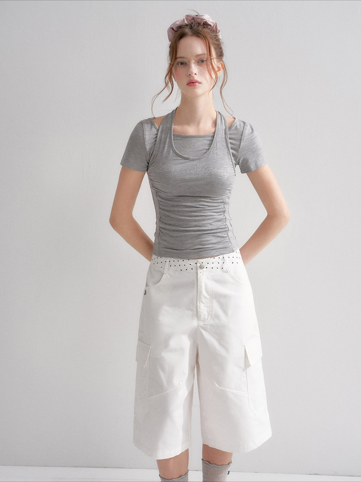 Layered Rhinestone T-shirt
