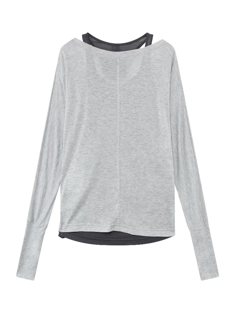 Lyocell Two-Piece Draped Top