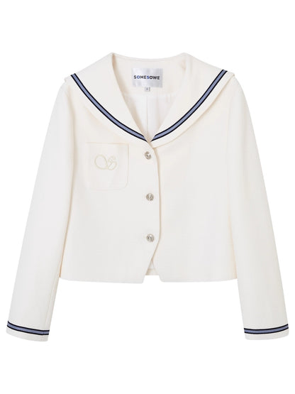 Nautical Embroidery Tweed Jacket