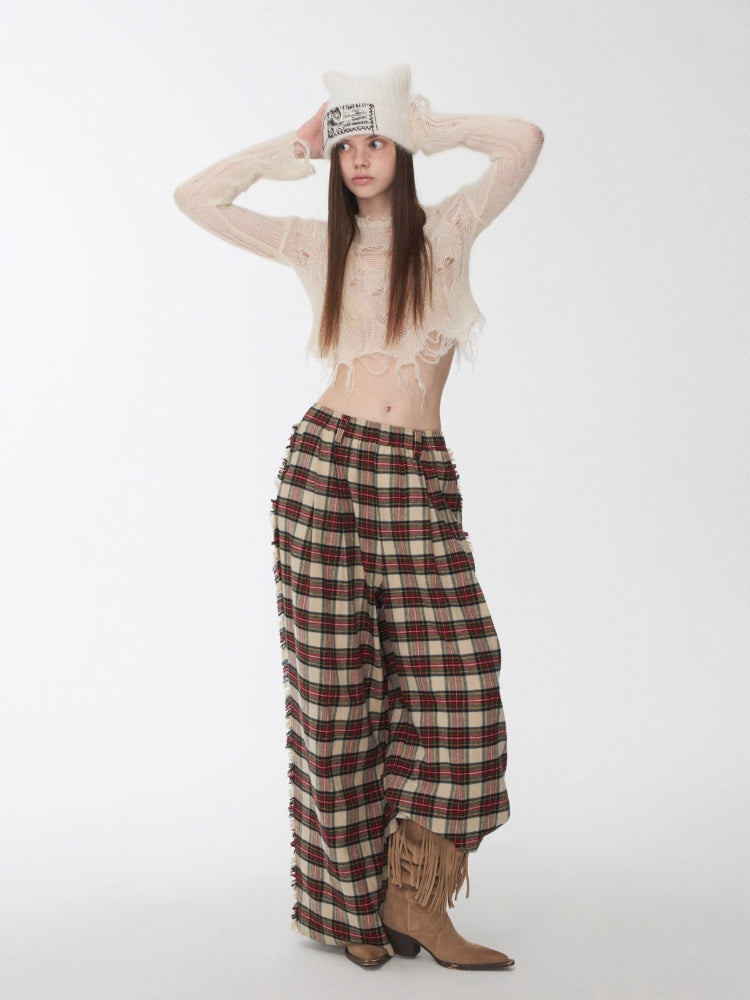 Mohair Distressed Cutout Sweater