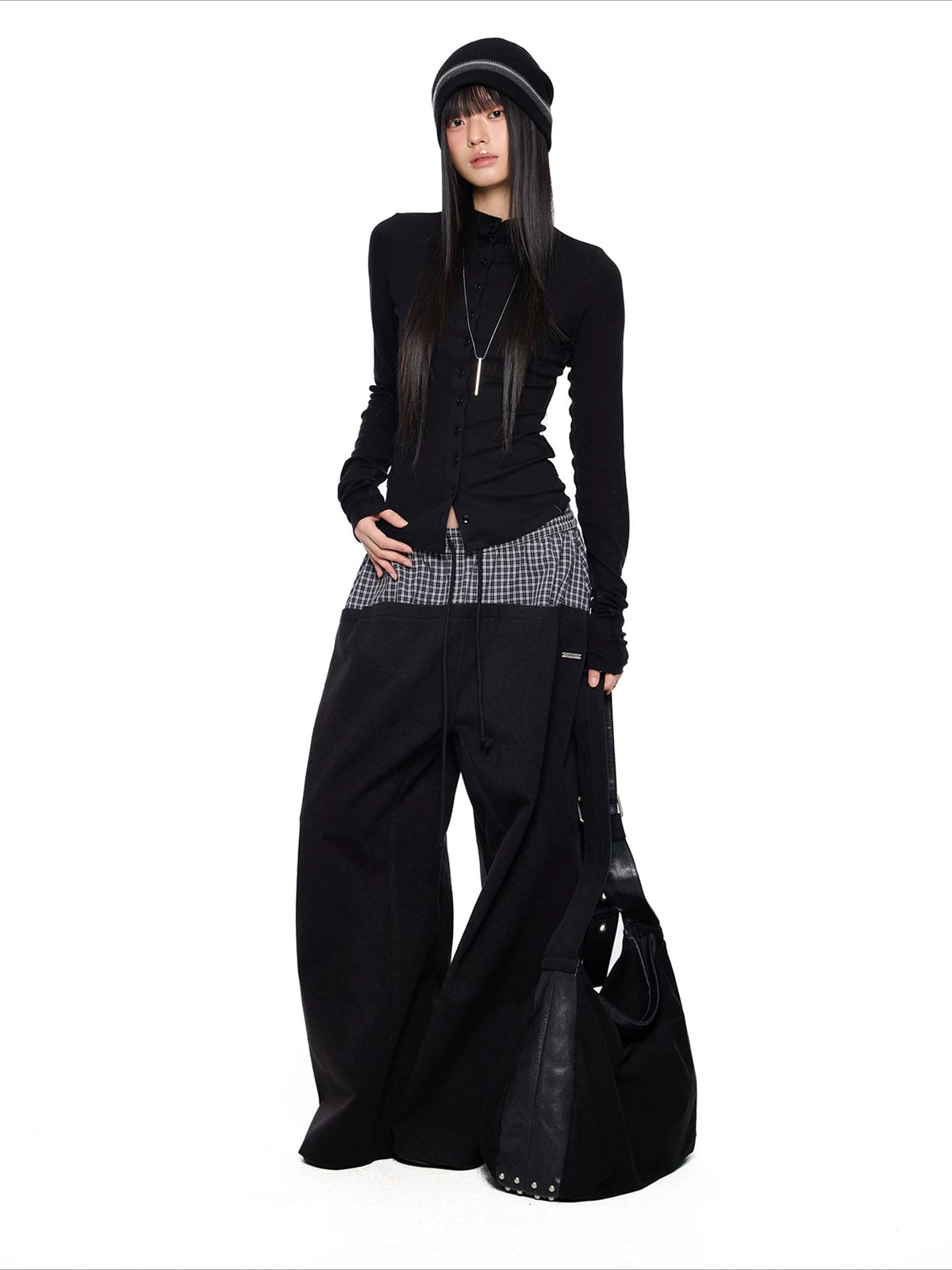 Slim Pleated Long Sleeve Top