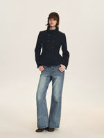 Vintage Double Breasted Suede Jacket