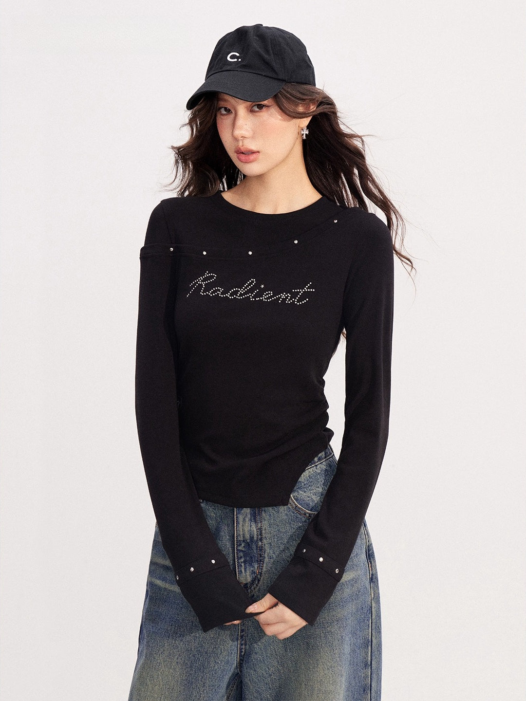 Asymmetric Patchwork Knit Top