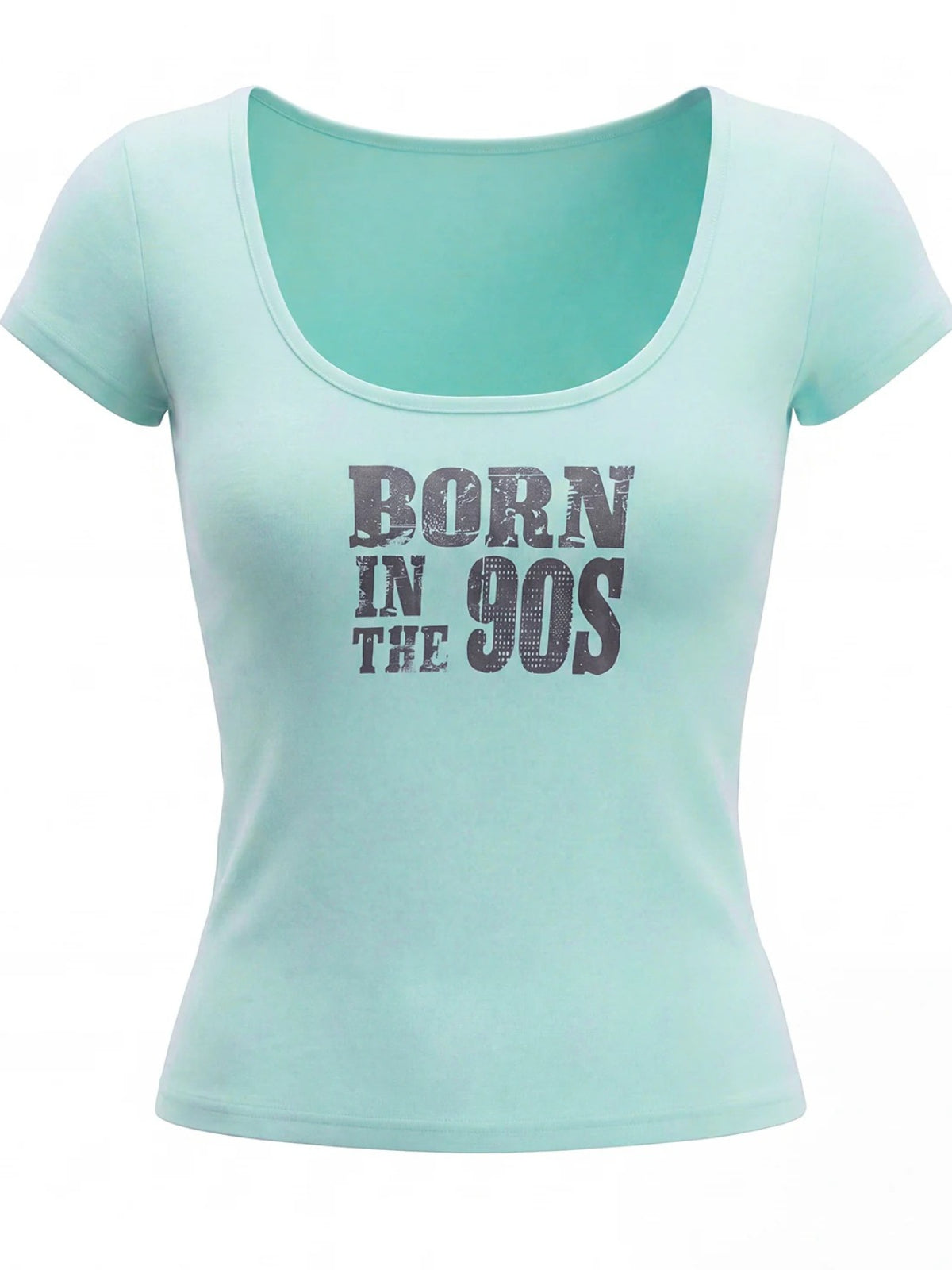 Korean Mint Graphic Slim T Shirt