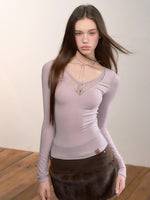 Modal Lace V-Neck Top