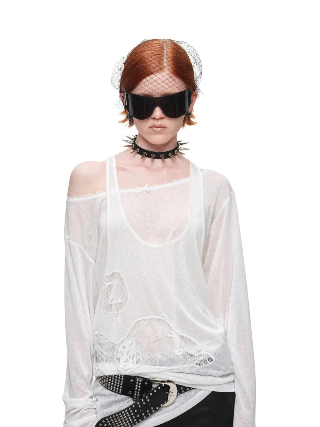 Lace Patch Layered Tee