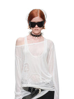 Lace Patch Layered Tee
