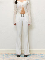 Slim Fit Low Waist Flared Pants
