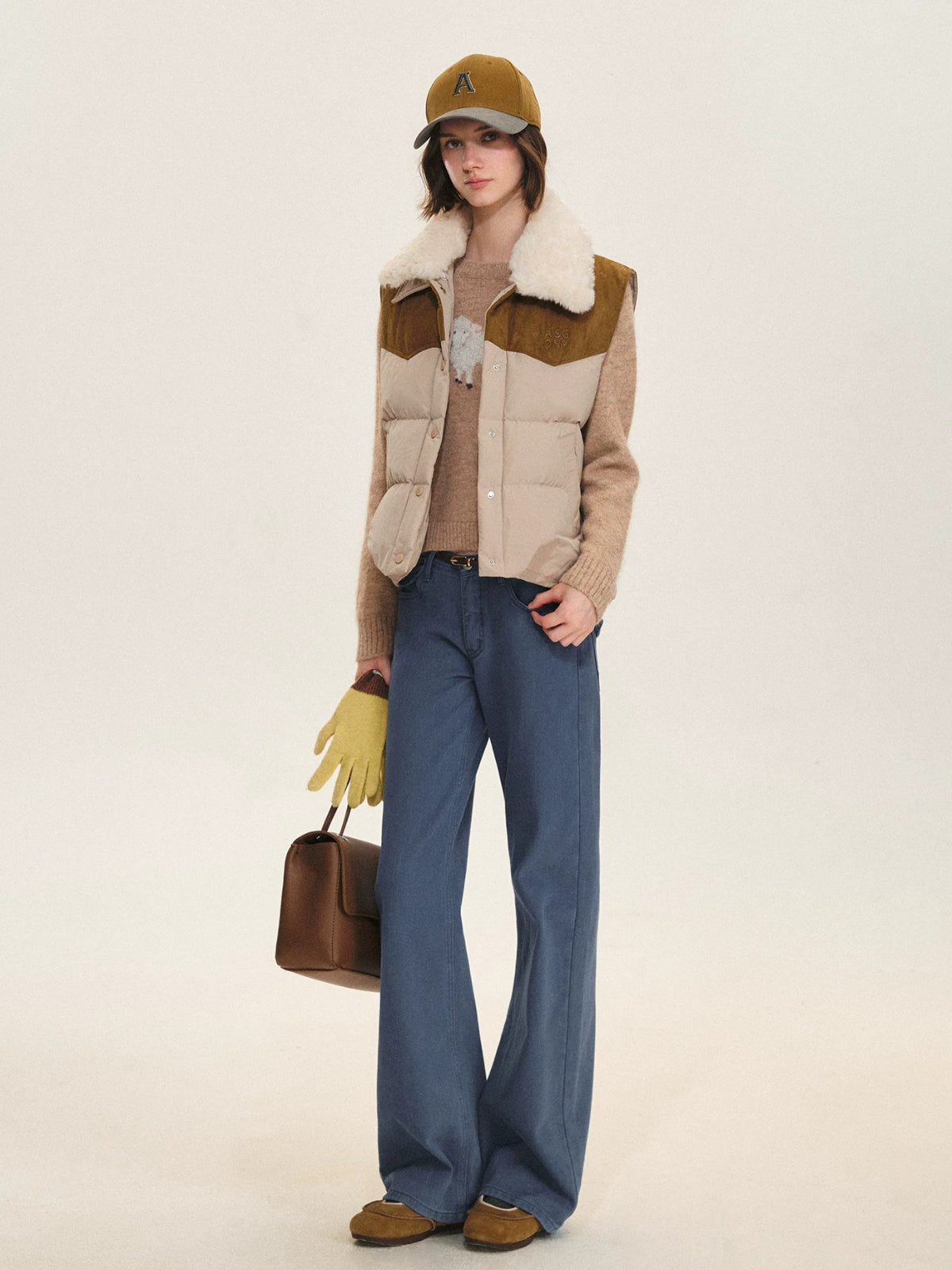 Western Detachable Collar Down Vest
