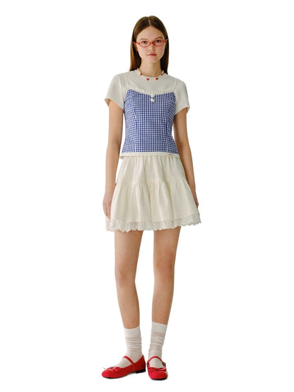 Ballet A-Line Lace Short Skirt