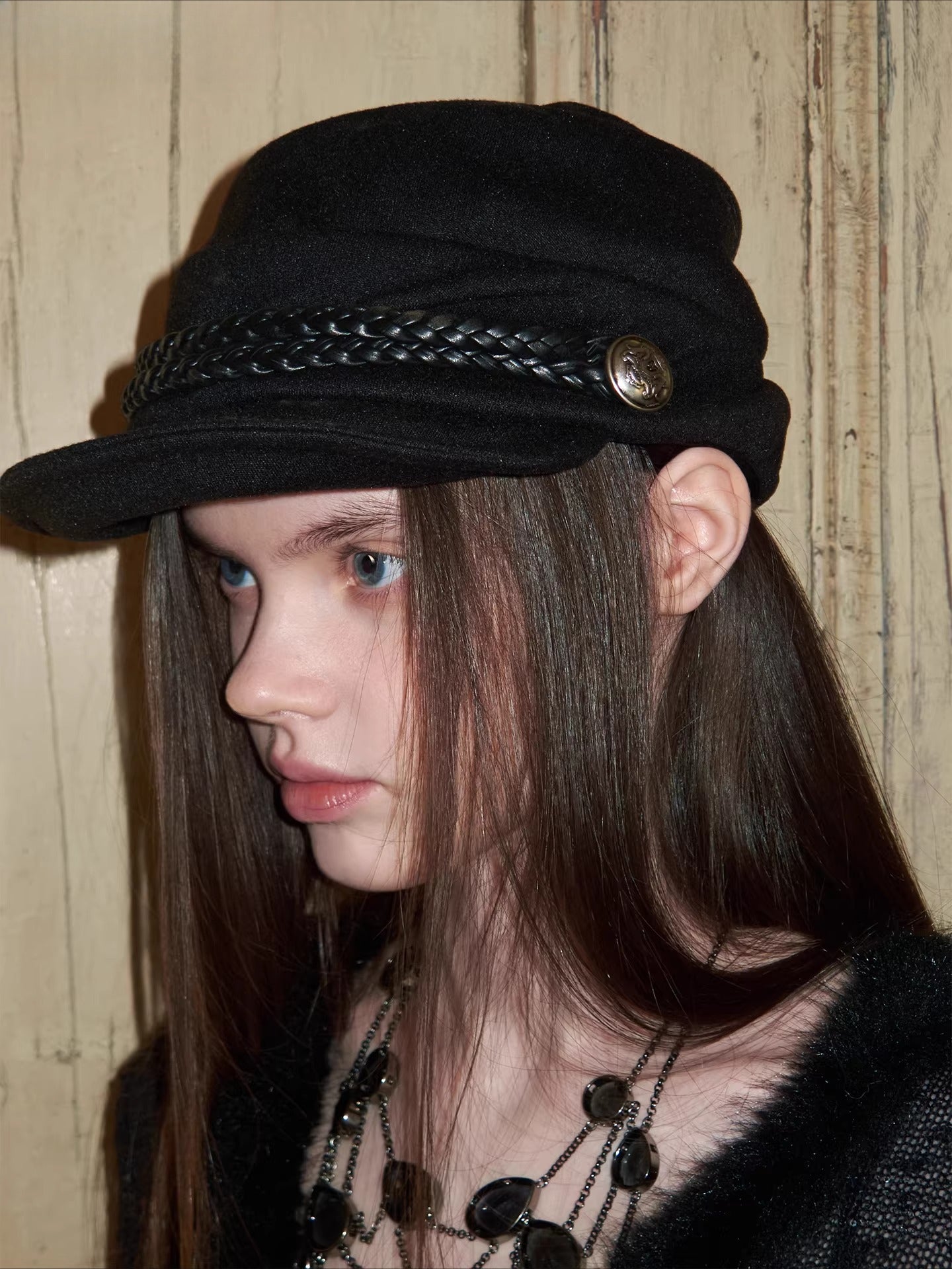 Pleated Baker Boy Cap