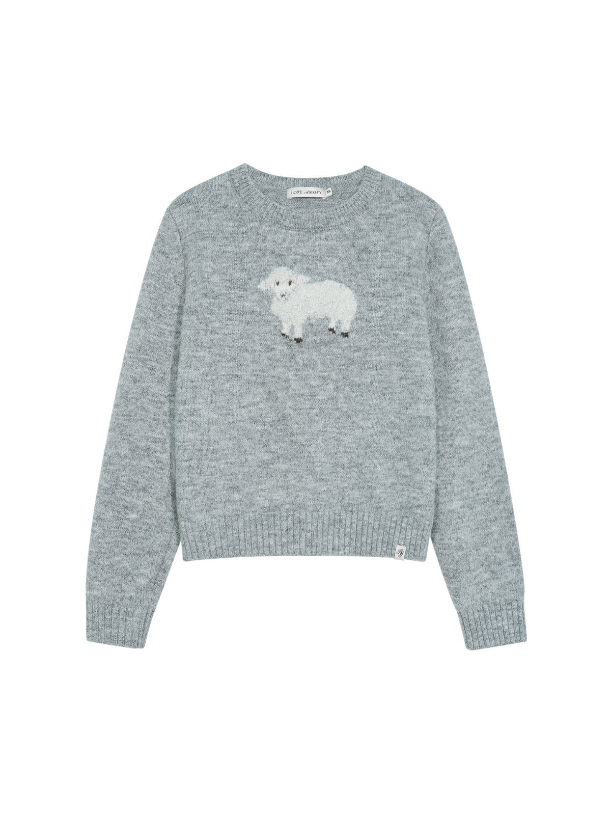 Wool Blend Sheep Embroidered Sweater