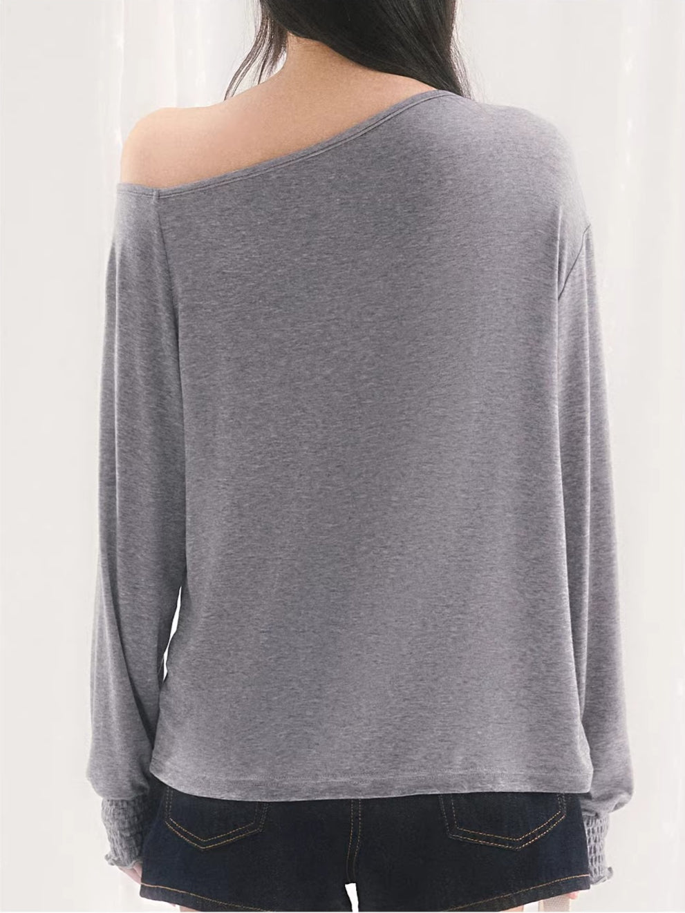 Gray Leopard Heart Top