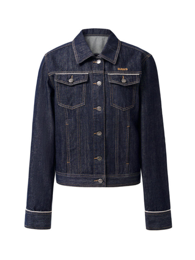Relaxed-Fit Vintage Denim Jacket