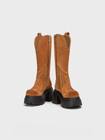 Studded Fringe Cowboy Boots