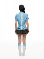 Plaid Slim Short Sleeve Shirt