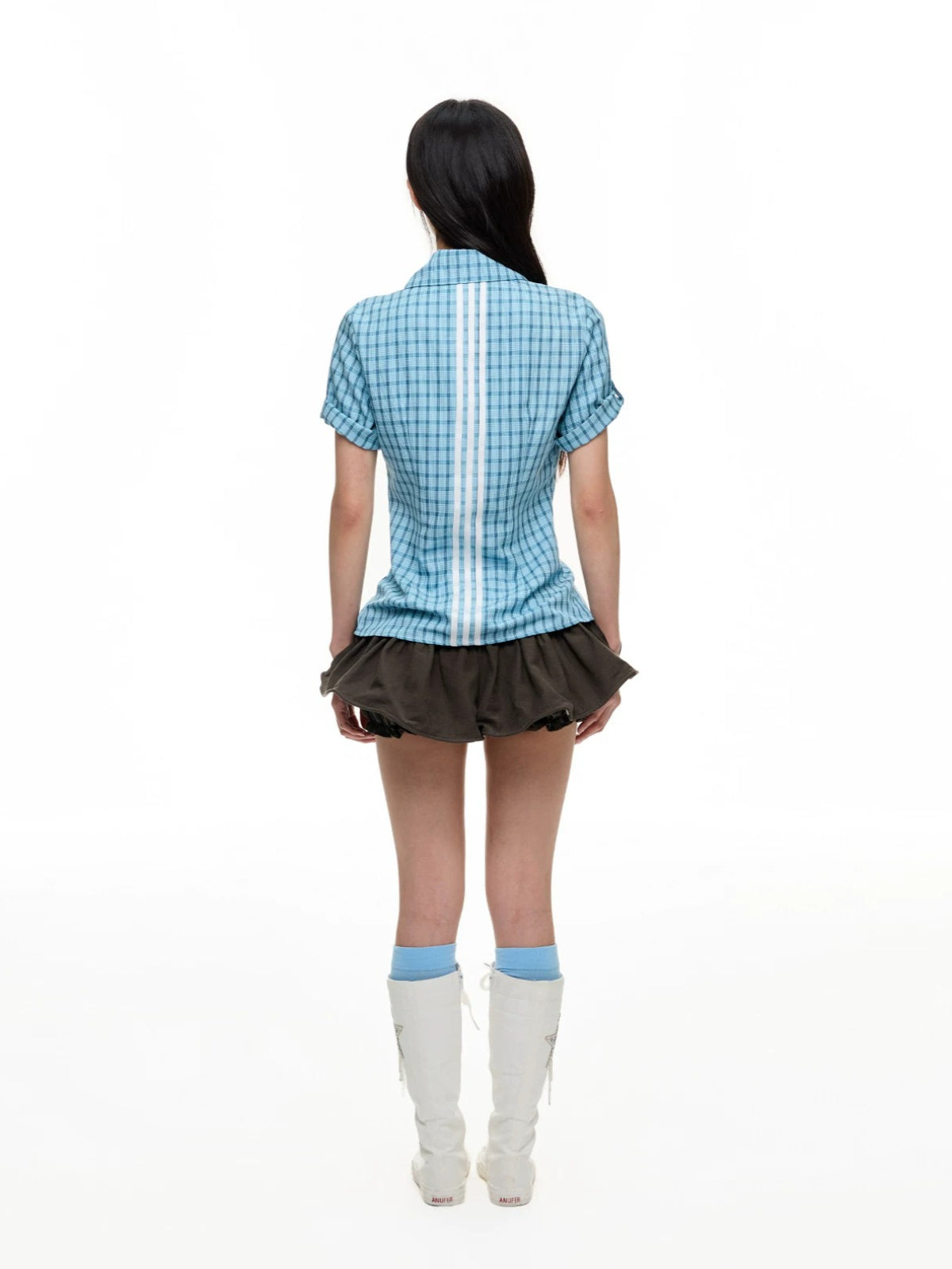 Plaid Slim Short Sleeve Shirt