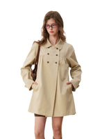 Doll Collar Double Breasted Trench Coat