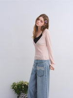 Colorblock Layered Knit Top