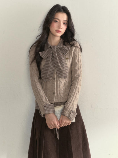 Cable Bow-Tie Splice Sweater