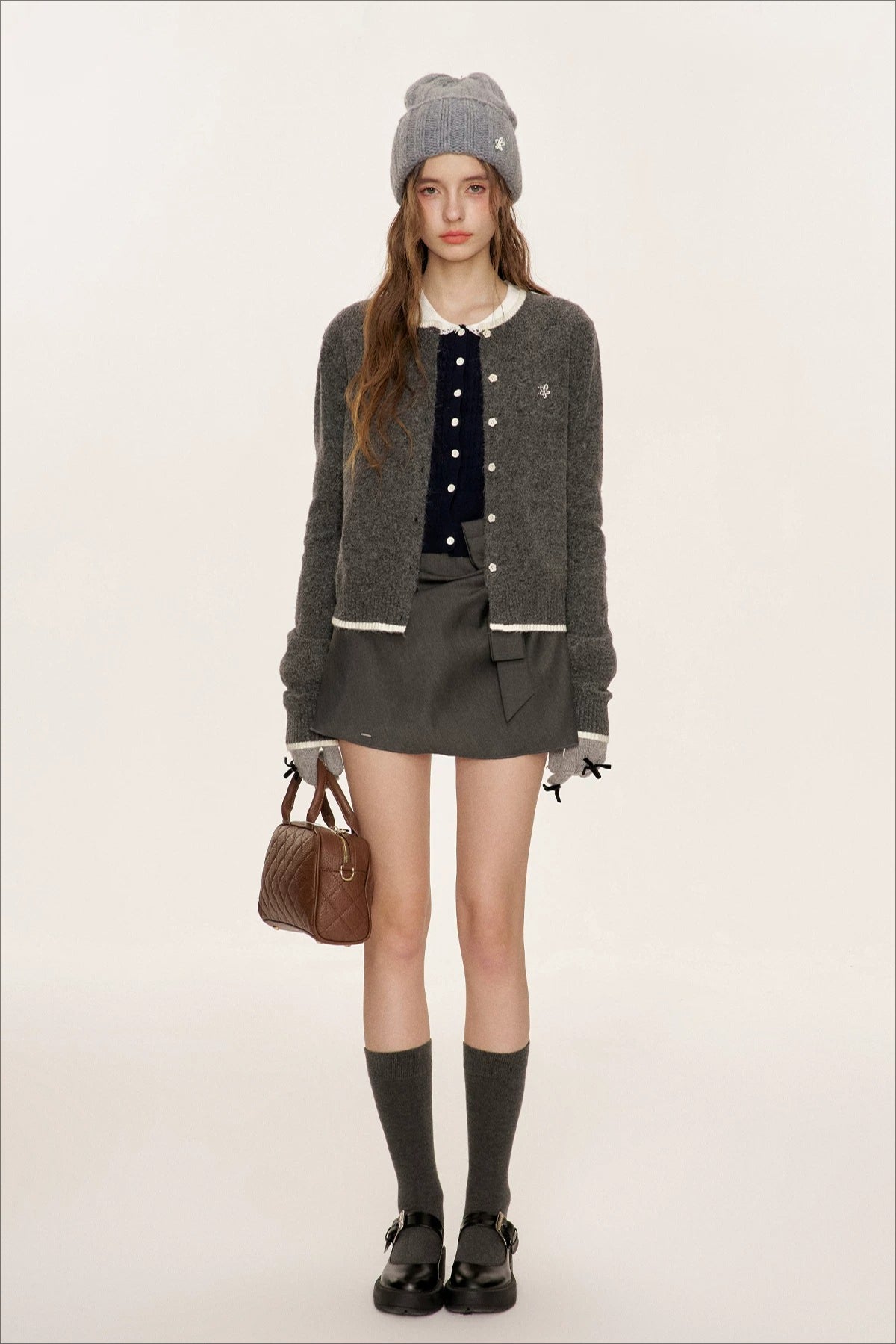 Cable Doll Collar Cardigan