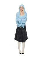 Hooded Mohair Blend Knit Cardigan