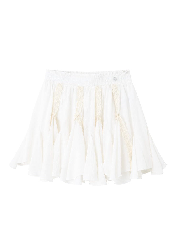 Lace Irregular Hem Skirt