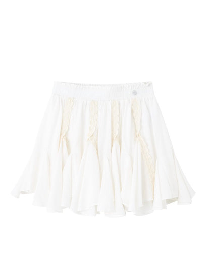 Lace Irregular Hem Skirt