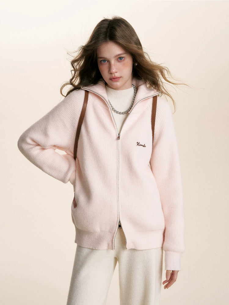 Ribbed Turtleneck Knit Top