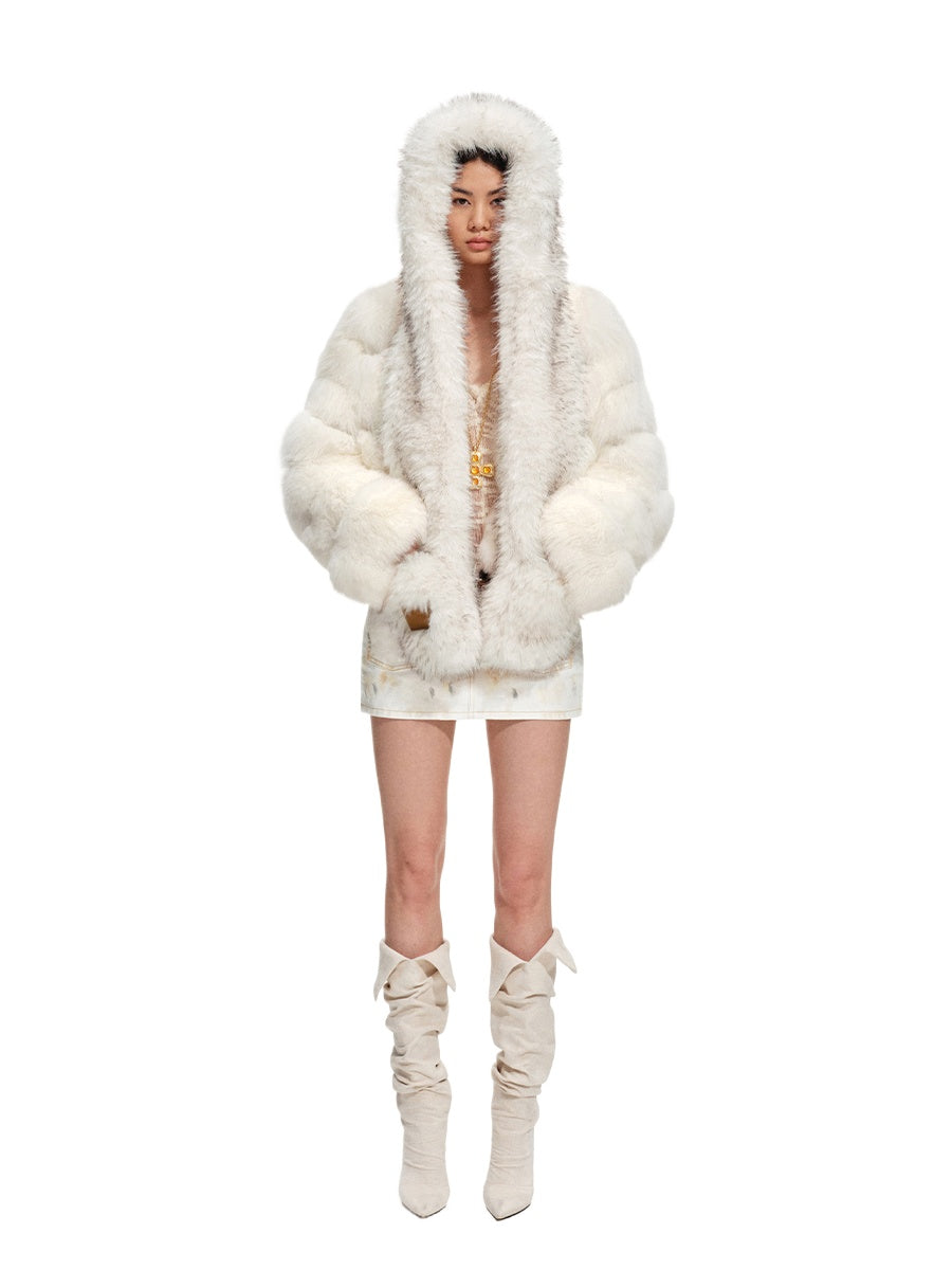 Polar Shearling Fox Fur Jacket