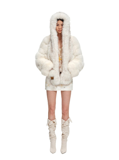 Polar Shearling Fox Fur Jacket