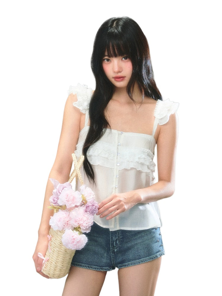 Square-Neck Babydoll Top