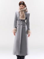 Wool-Blend Hourglass Double-Breasted Coat
