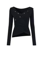 Wool-Blend Hooded Blouse