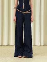 Halter Denim Top & Pants Set