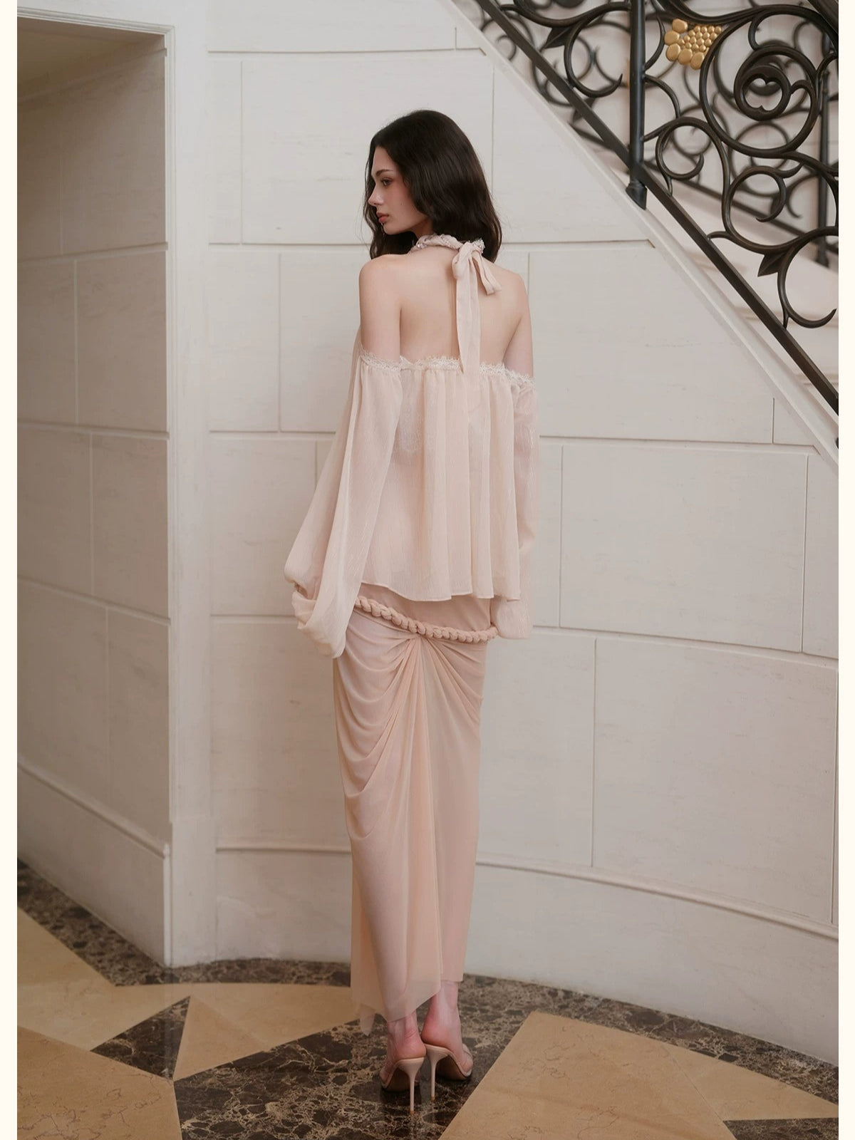Puff Sleeve Chiffon Blouse