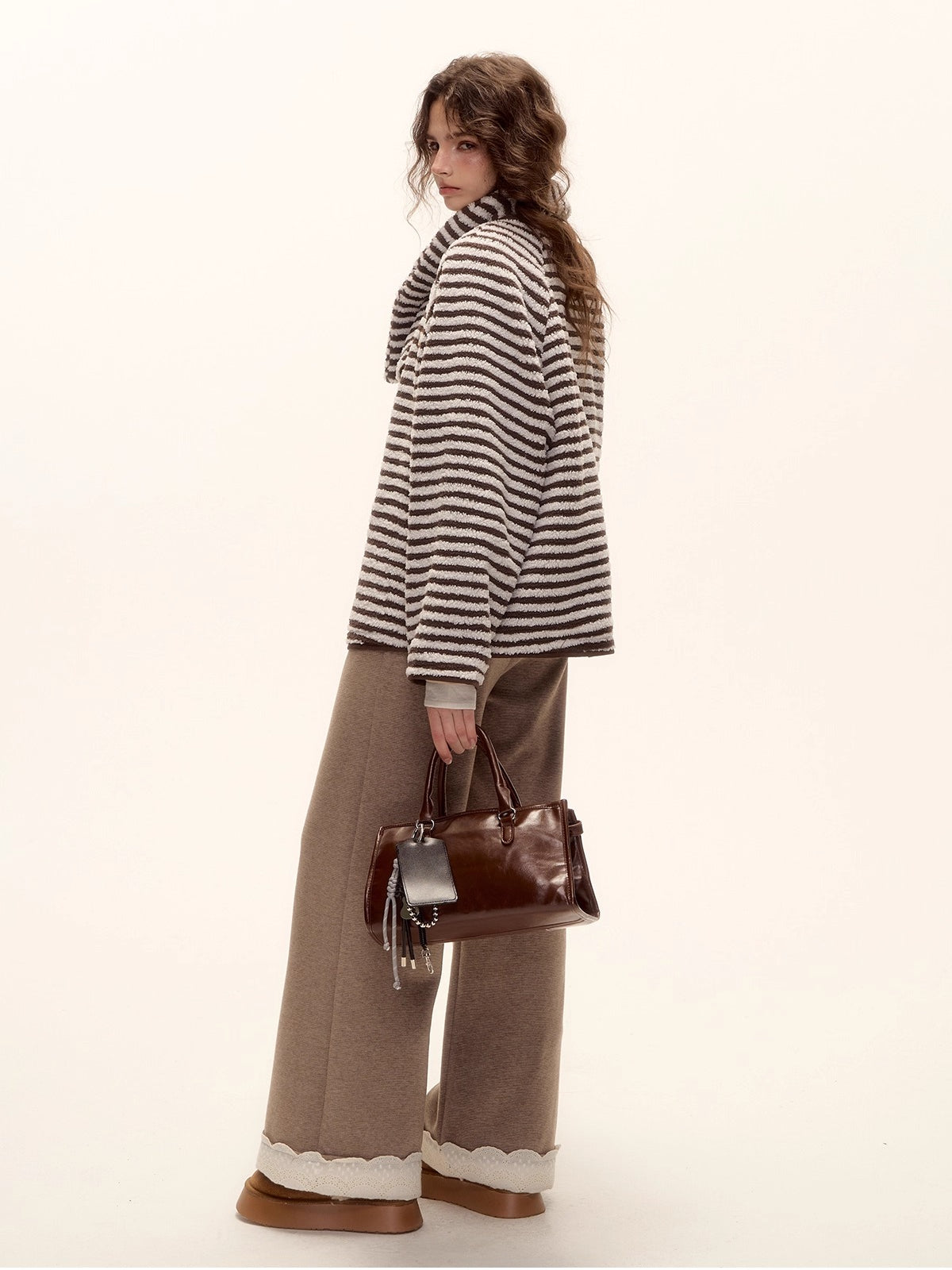 Wool Embroidered Trim Pants
