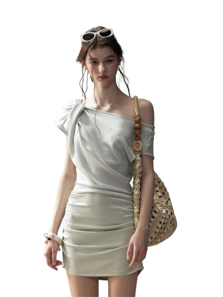 Twist Off Shoulder Dress