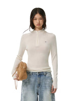 Pure Wool Half-Zip Hooded Sweater