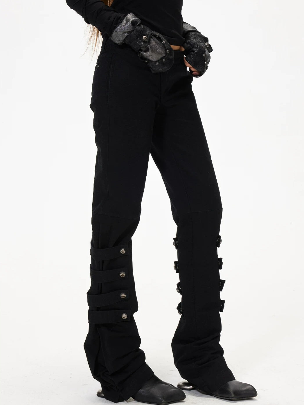 Strap Flare Pants